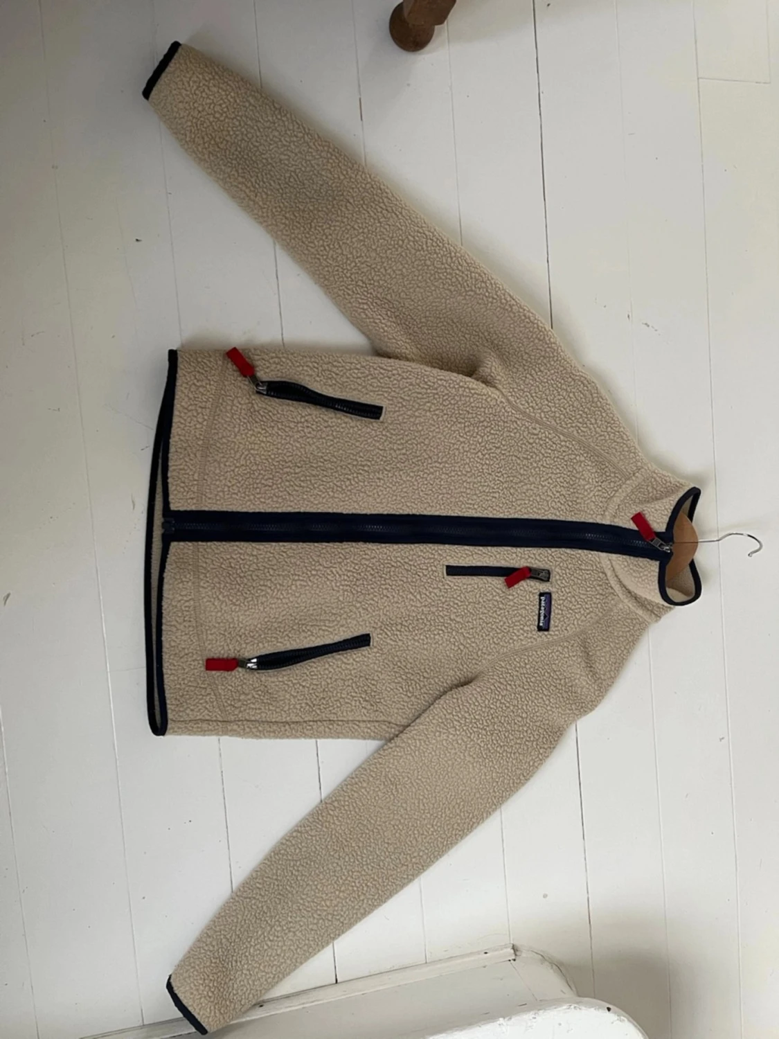 Beige fleecejacka från Patagonia XS - 2
