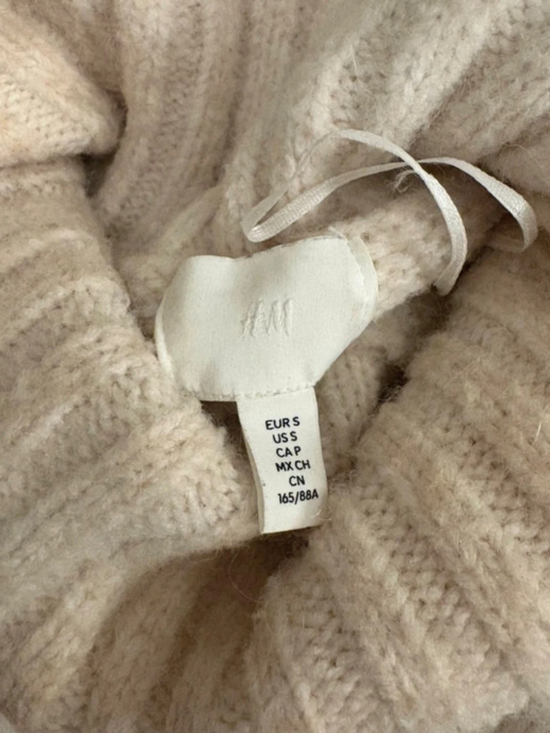 Beige polotröja från H&M, stickad - 2