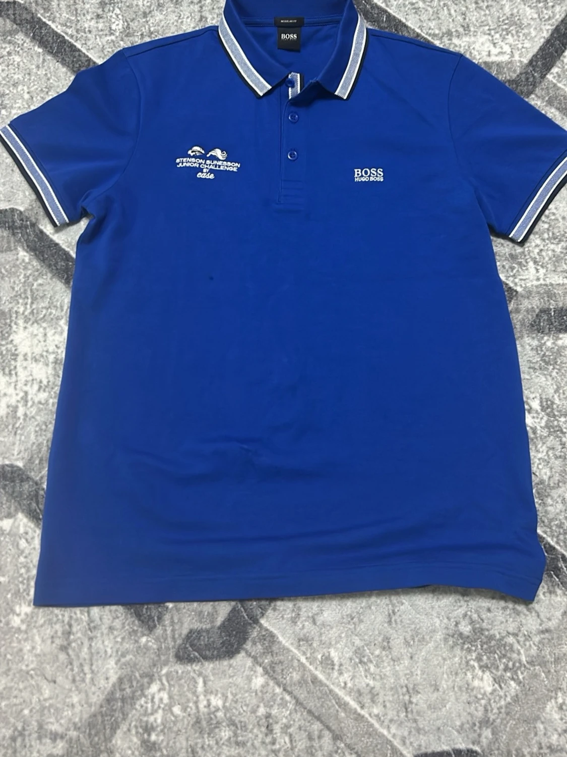 Blå pikétröja från BOSS