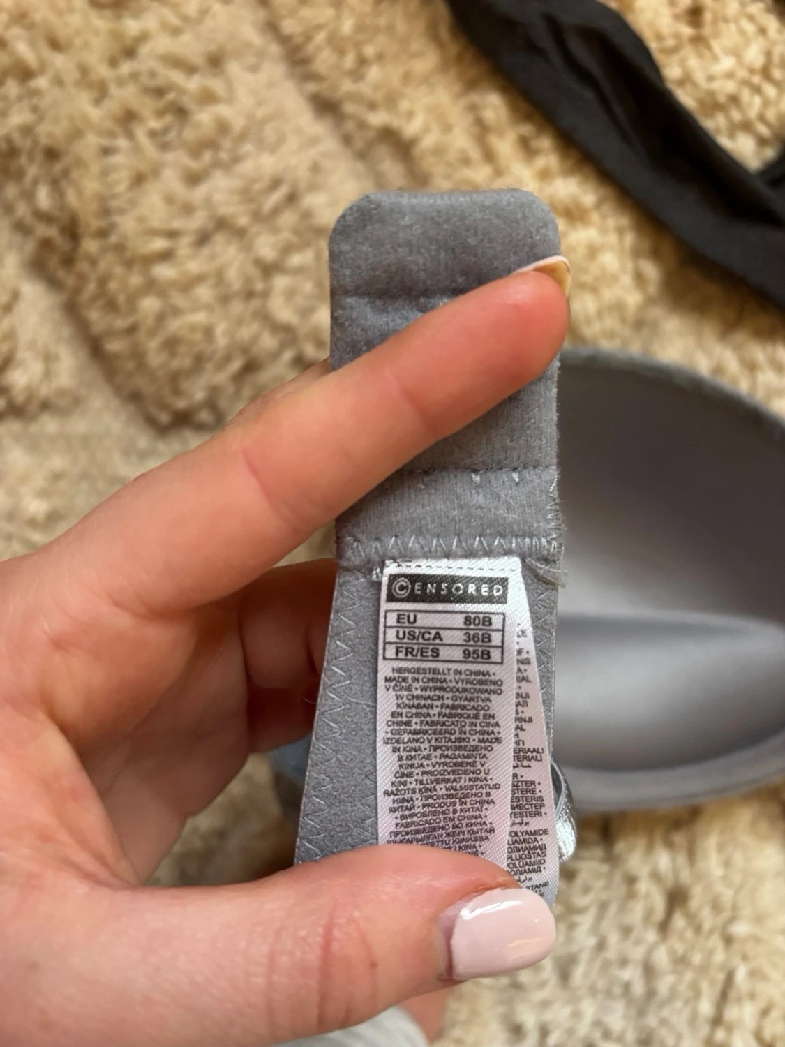 Set med 3 bh:ar i grått och svart - 3