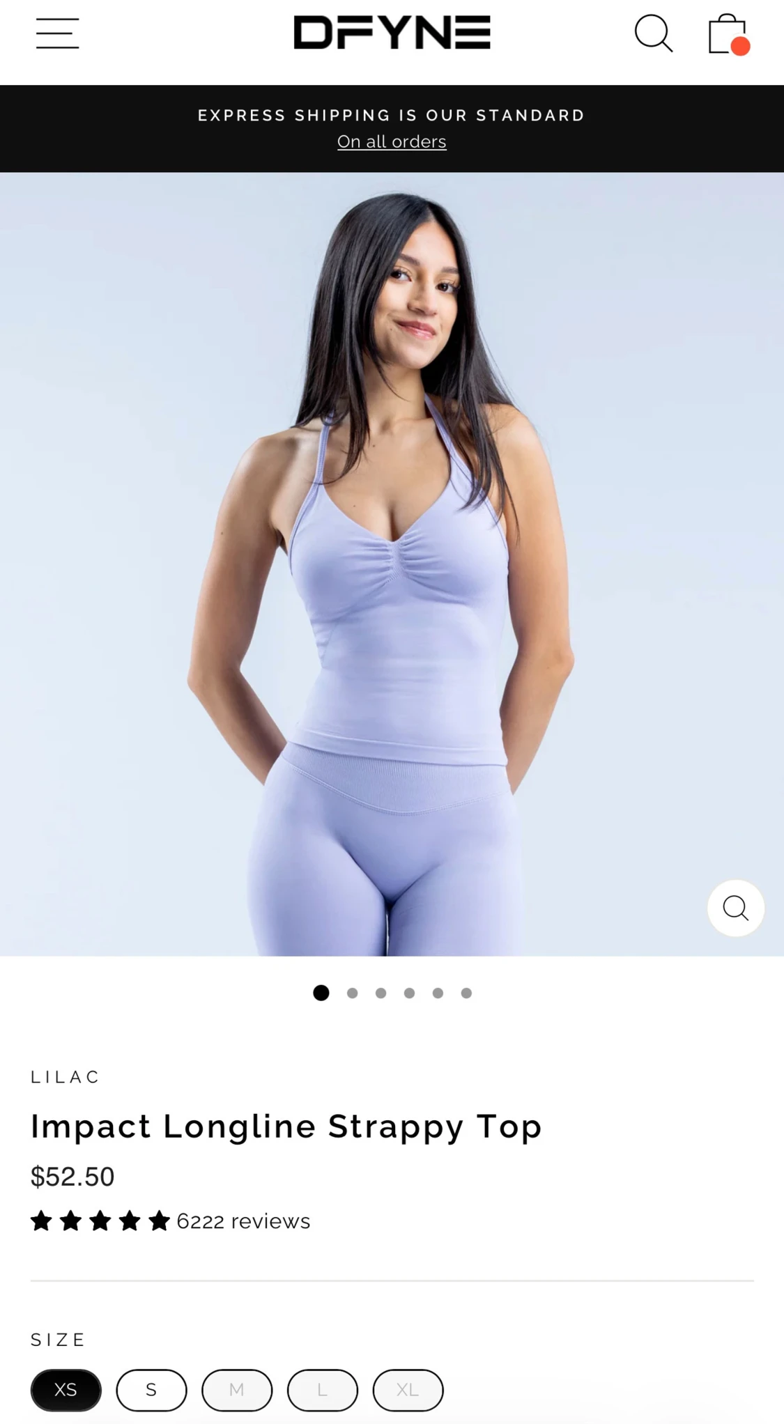 Ljuslila strappy linnetopp från DFYNE