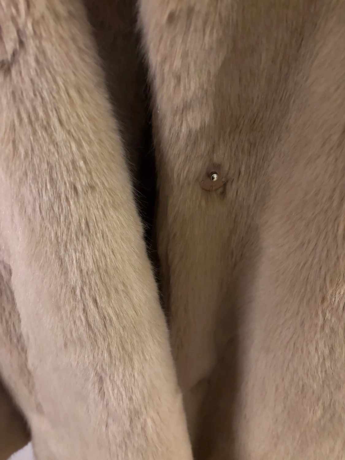 Beige pälsjacka från ONLY, stl L - 1