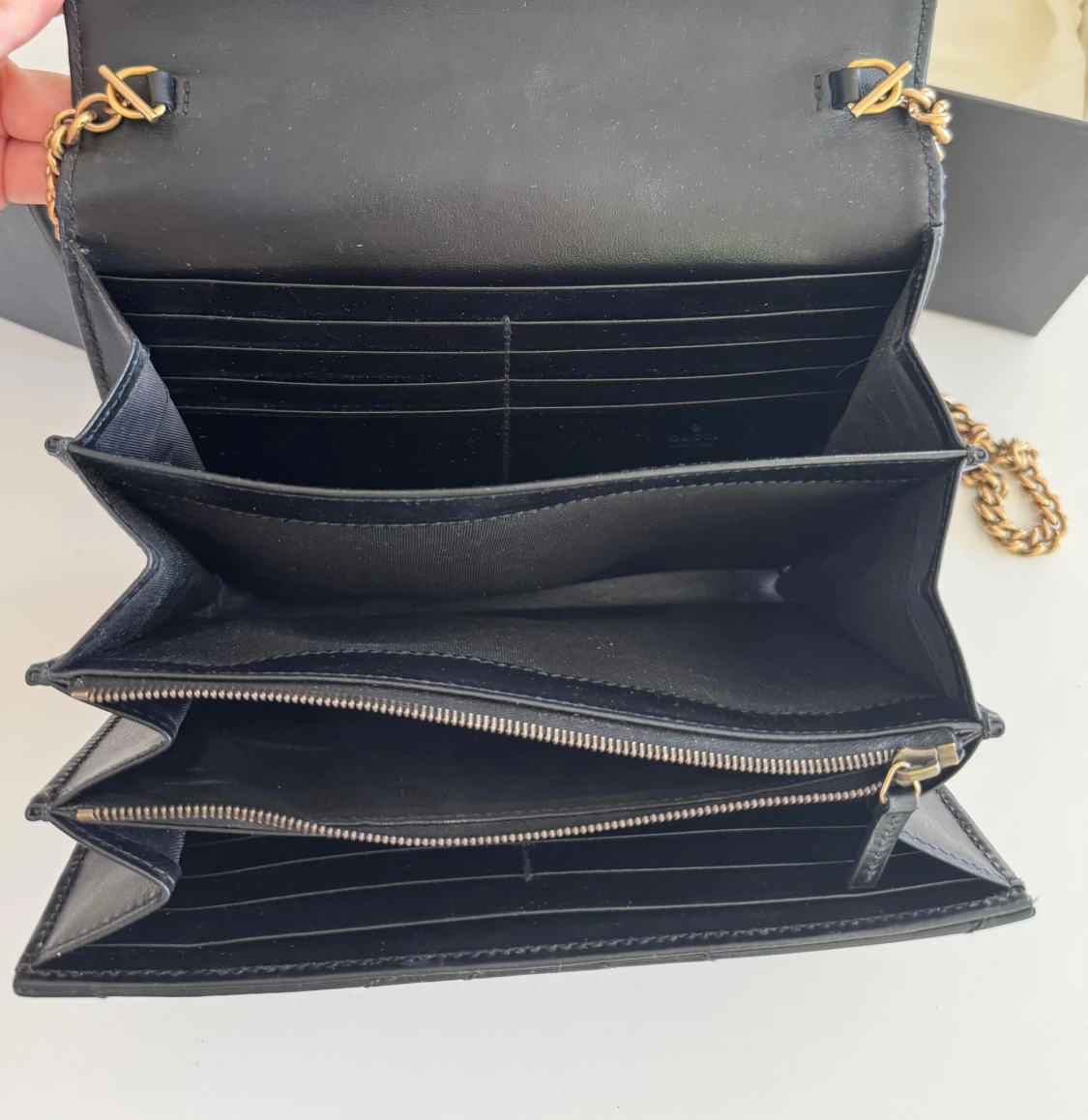 Svart Gucci axelväska i skinn - 2