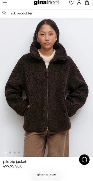 Mörkbrun teddyjacka från Gina Tricot - Inga defekter ,) Använd fåtal gånger 