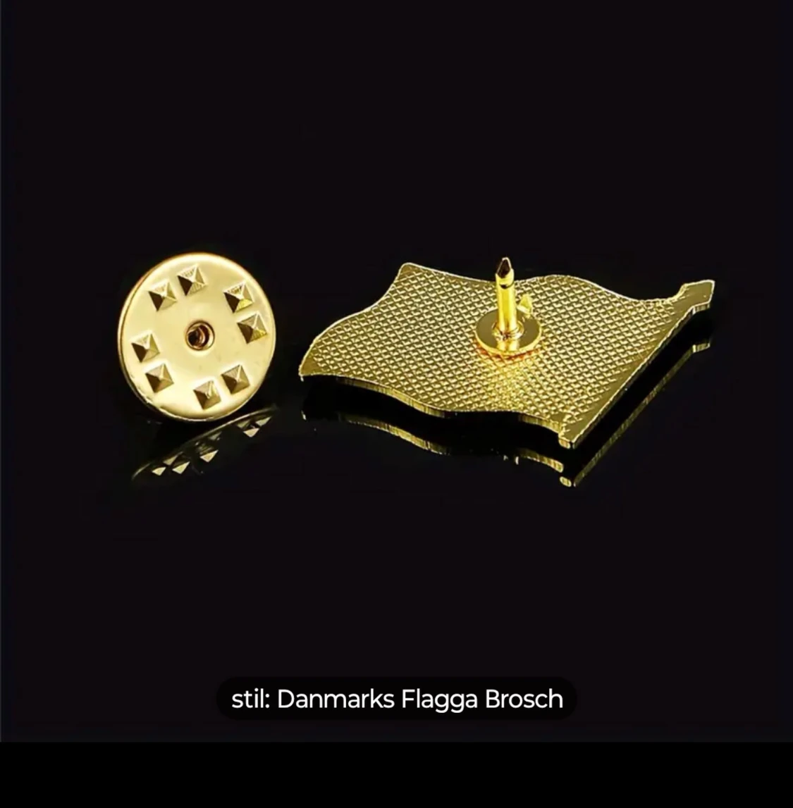 Danmarks flagga pin i metall - 4