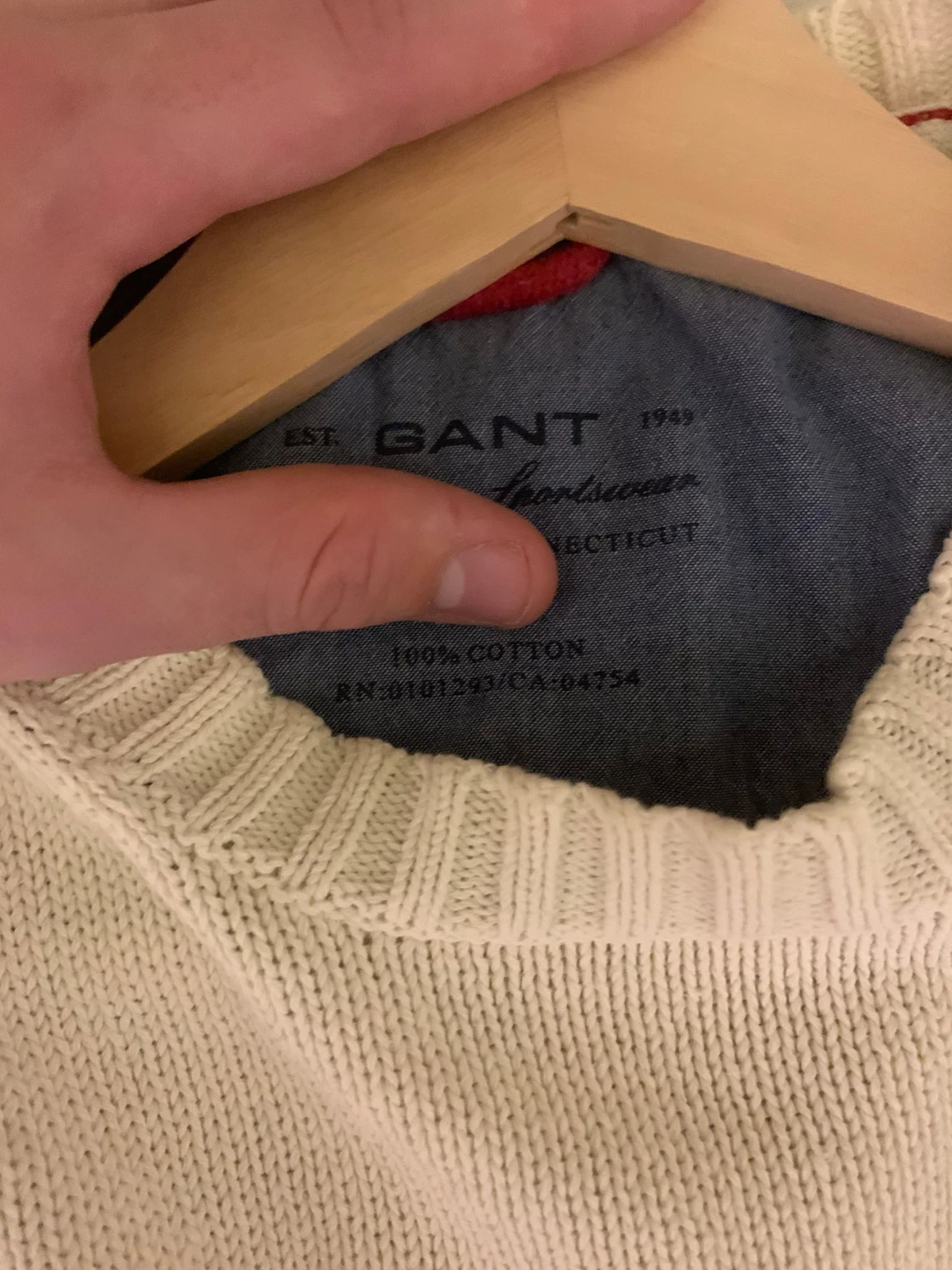 Vit stickad tröja från GANT - 4