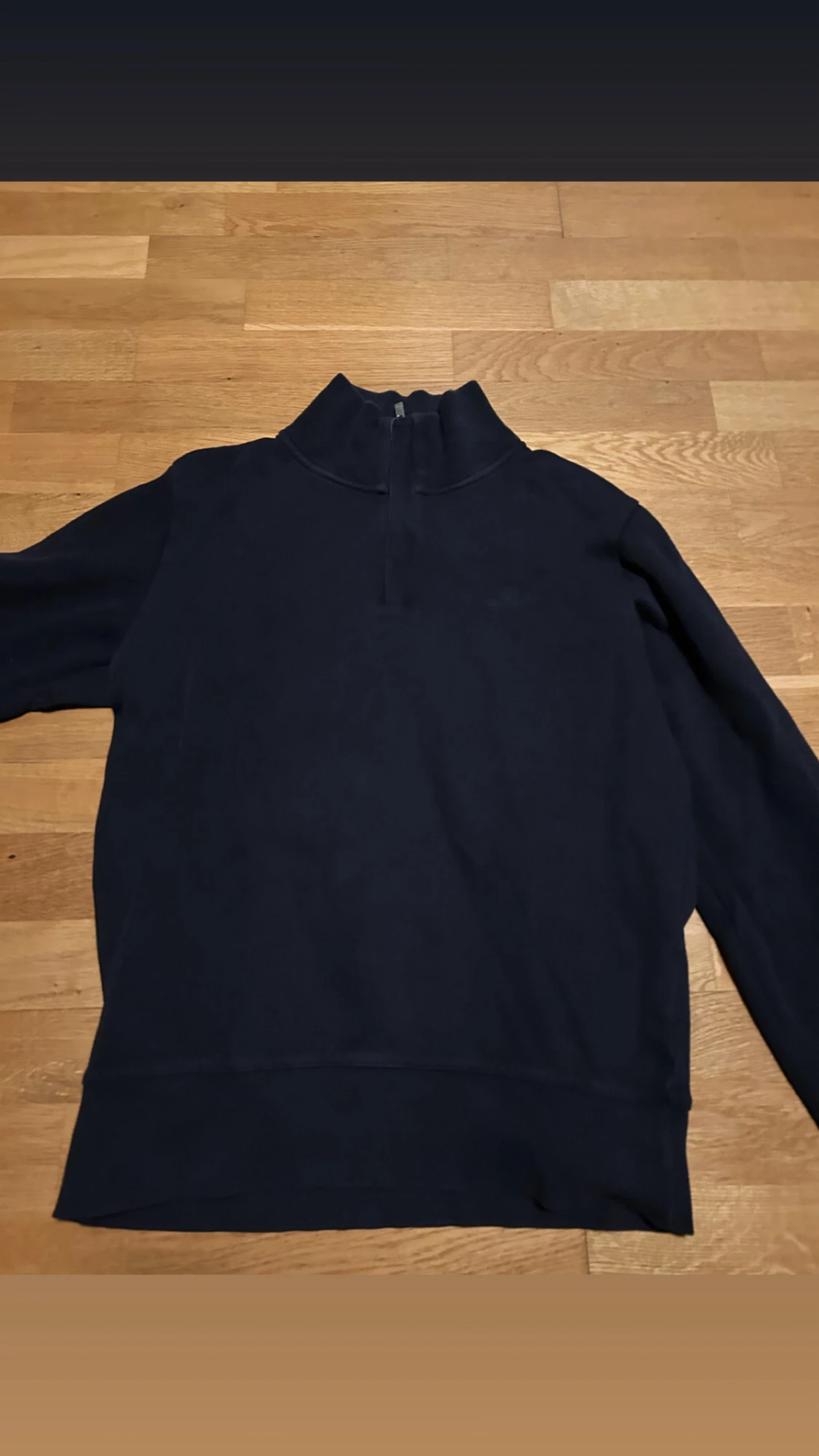 Mörkblå half zip tröja - 1