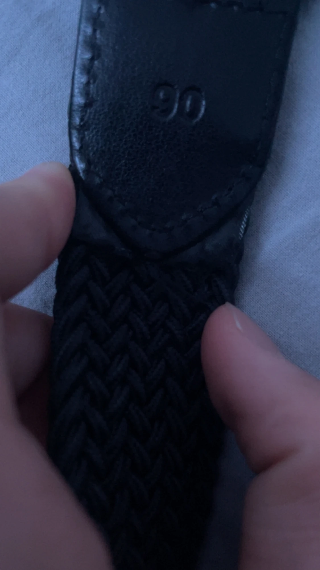 Svart flätat bälte  - 1