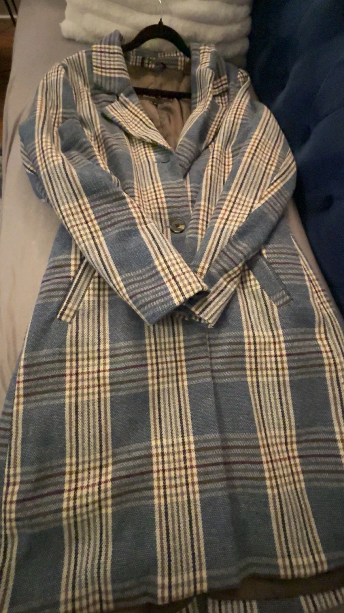 Blårutig kappa från Giovanna - 1