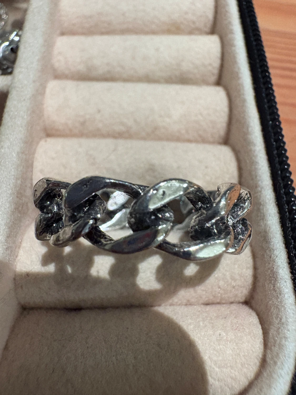 Kedjeformad silverring - 1