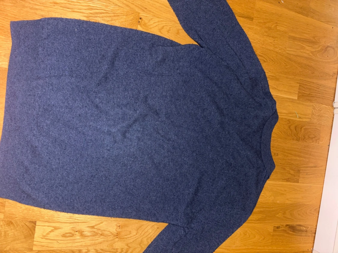 Blå stickad polotröja John Henric - 4