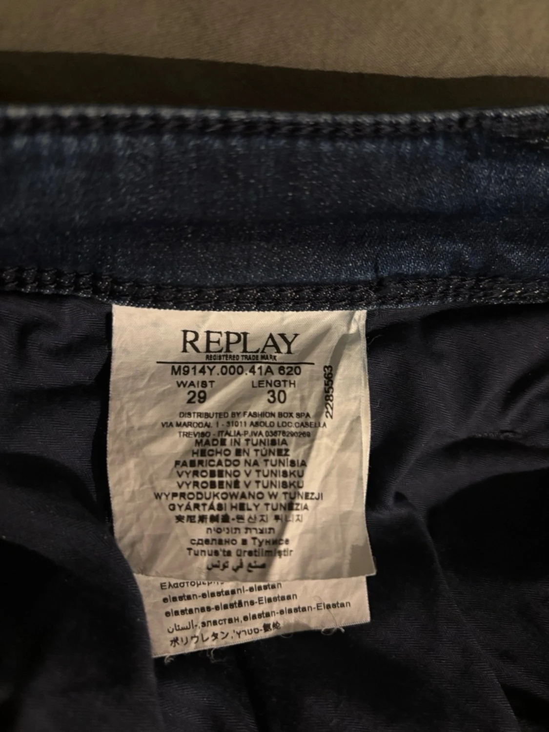 Mörkblå Replay Anbass W29 - 4