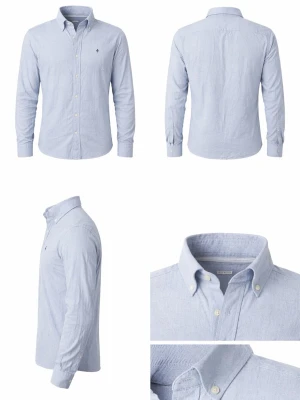 Morris Shirt - Light blue Morris shirt in size M. Classic button-down design with a clean, timeless look and a discreet Morris logo embroidered on the chest. The shirt has a slim, structured silhouette and works well for both casual and more dressed-up occasions. In good condition with normal signs of wear. Made with cotton.  The model is a male Height and weight is 186 cm and 72 kg  We are located in Sweden 