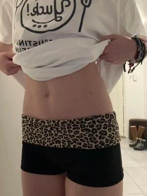 Low waisted foldover shorts with leopard print waist - Handmade by me! I can make any size and have different fabrics so send me a message!