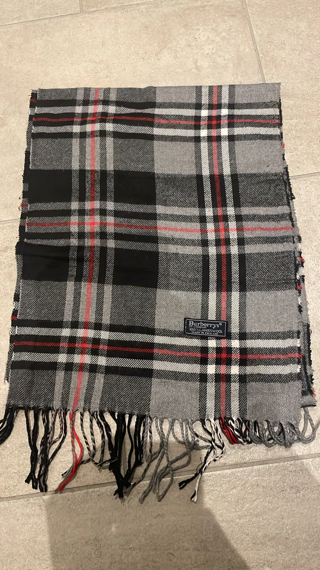 Rutig ullhalsduk från Burberry