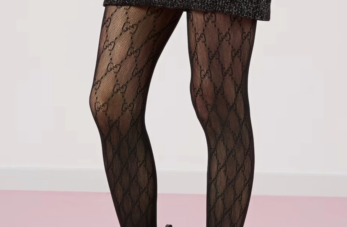 Svarta nätstrumpbyxor från Gucci