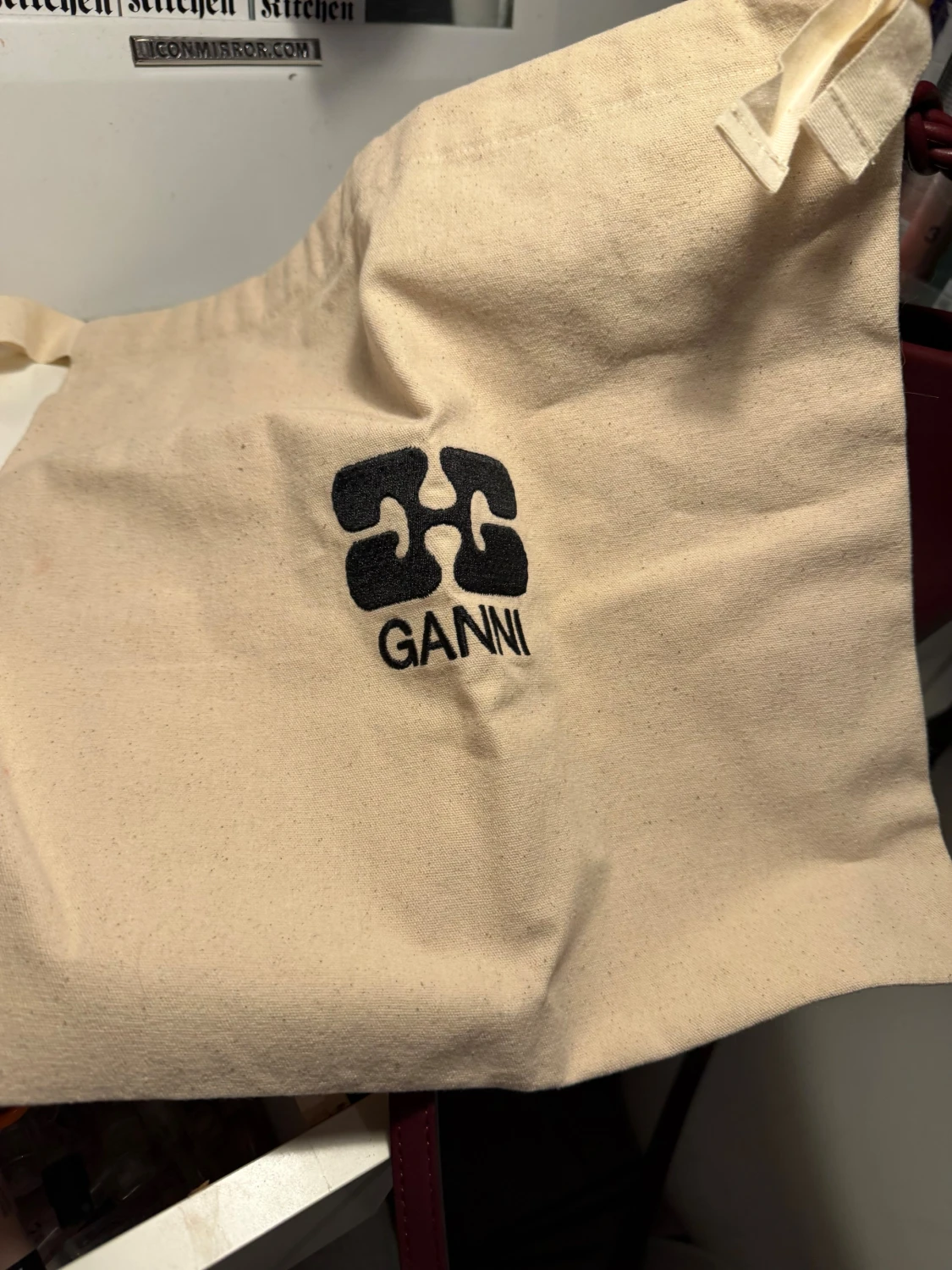 Röd ganni bou bag small - 4