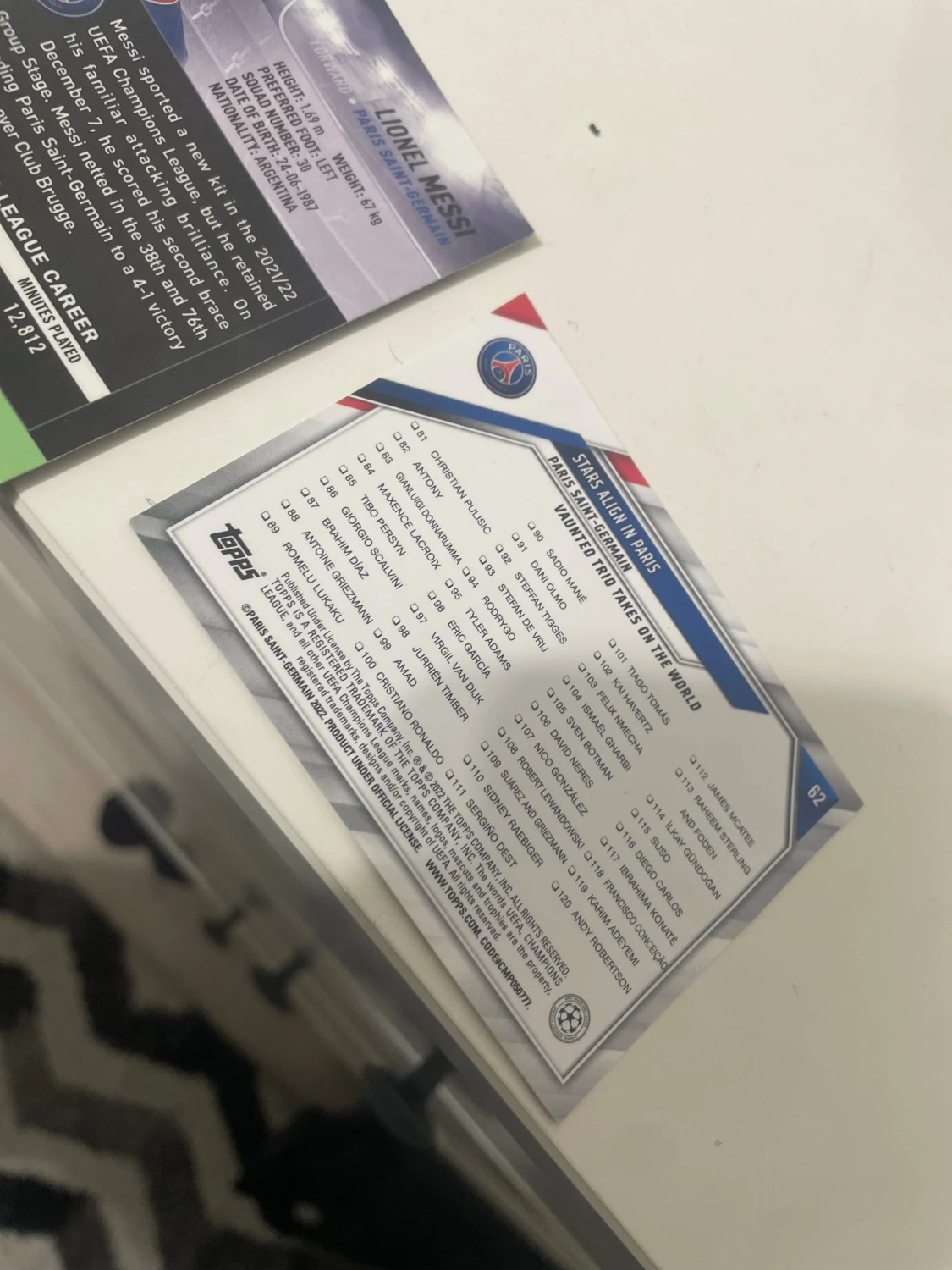 Paris Saint-Germain Fotbollskort: Neymar Jr & Lionel Messi - 2