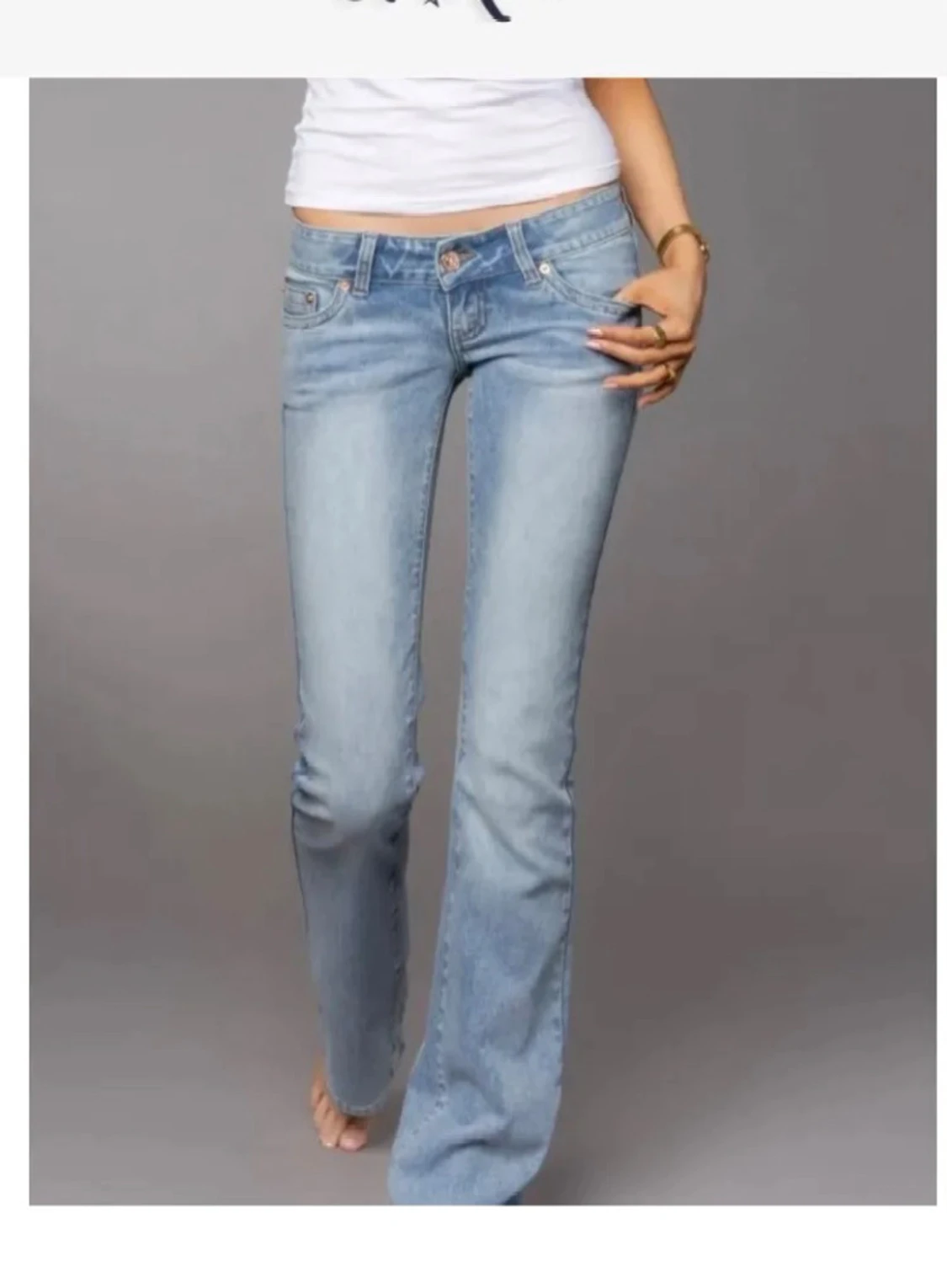 Ljusblå bootcut jeans från G Rise