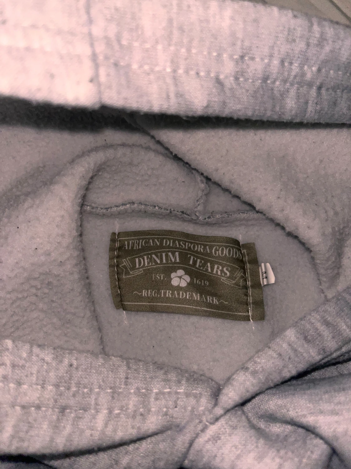 Grå hoodie med vita blommor Denim Tears - 2