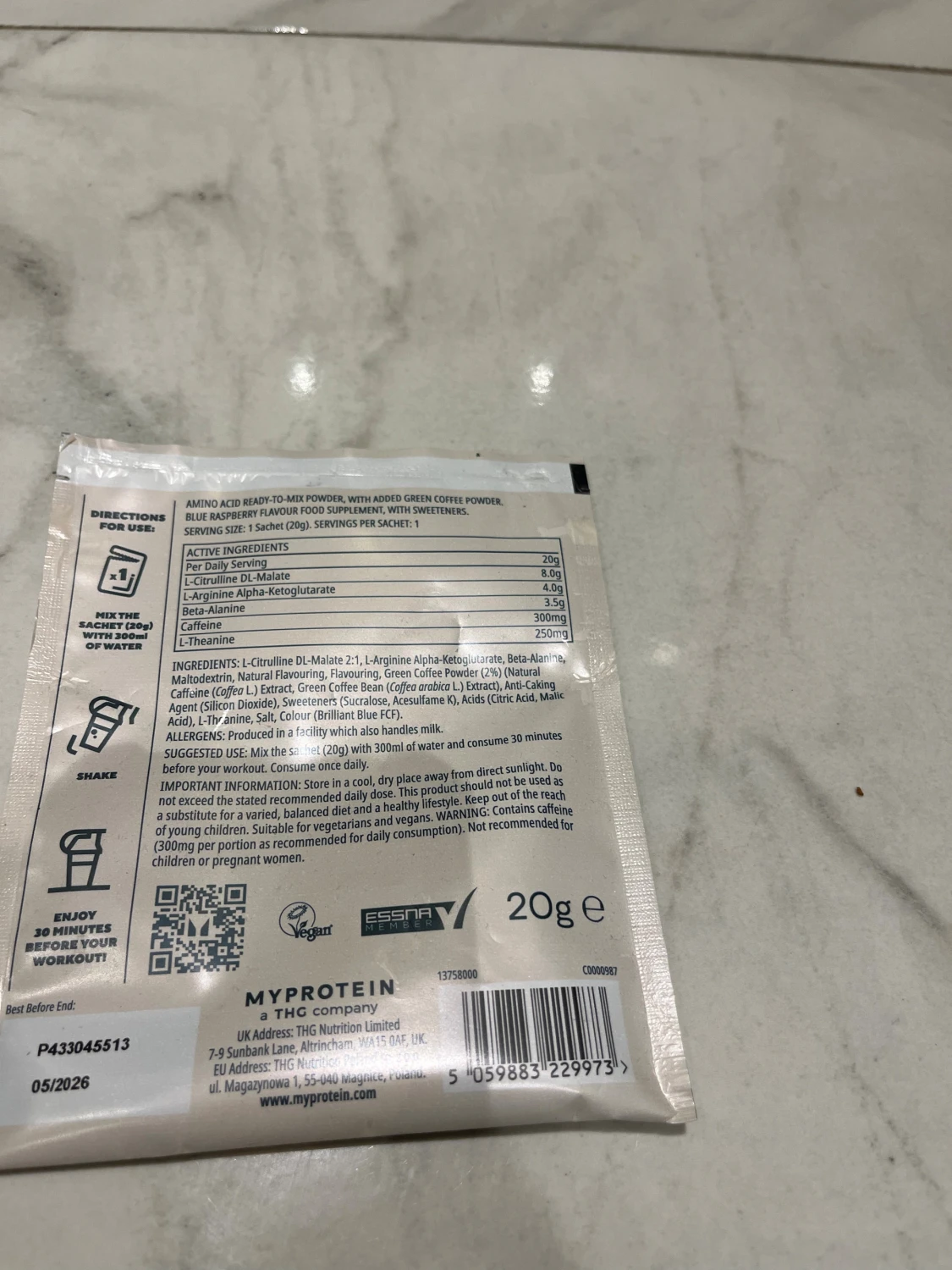 Origin Pre-Workout Blue Raspberry Fizz - 2