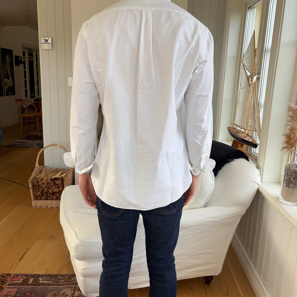 Vit slim fit skjorta från Polo Ralph Lauren slim fit large  - 2