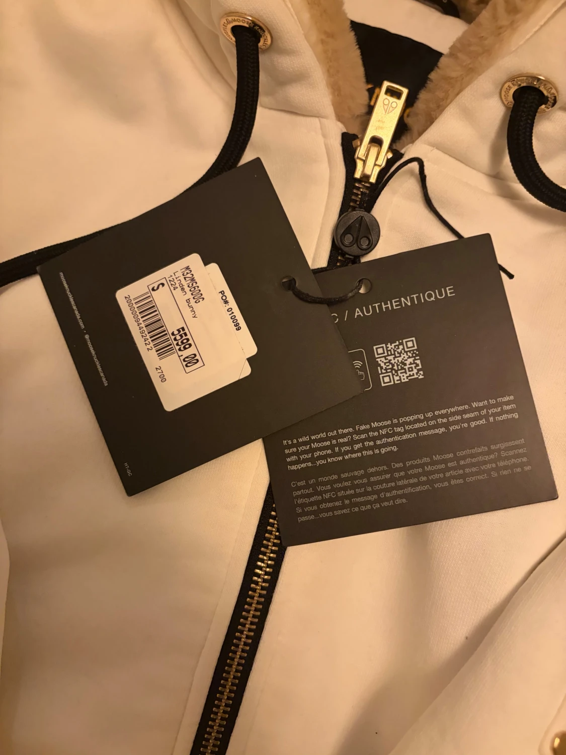 Vit teddyjacka från Moose Knuckles - 3