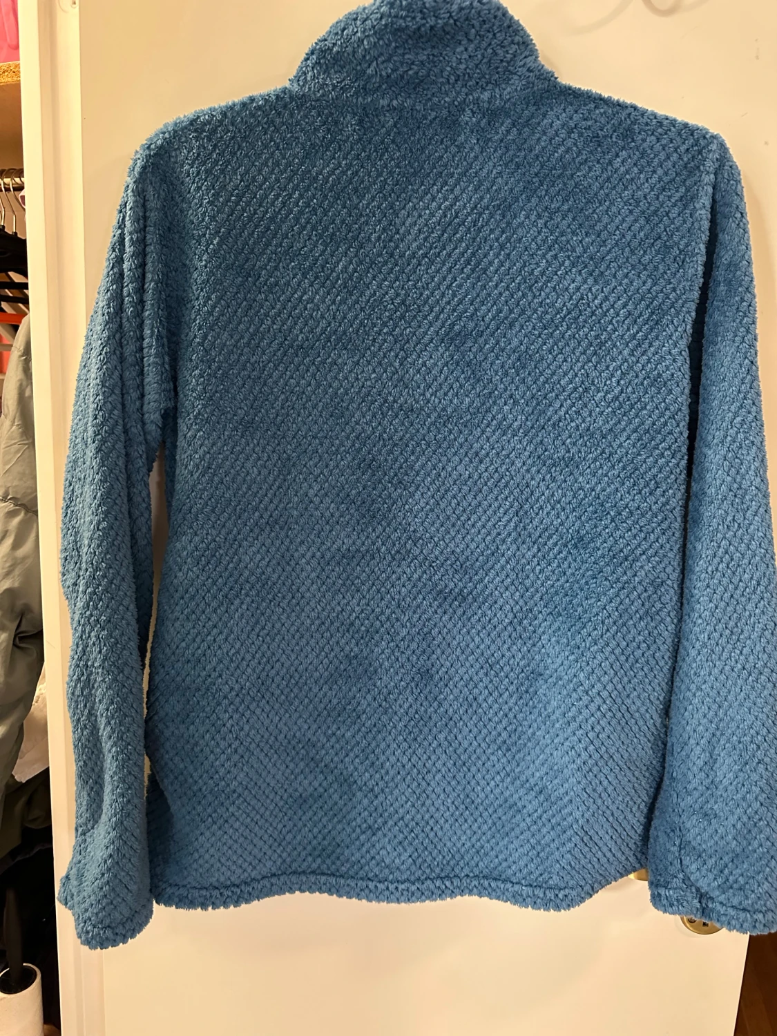 Blå teddyjacka med dragkedja strl: S - 3