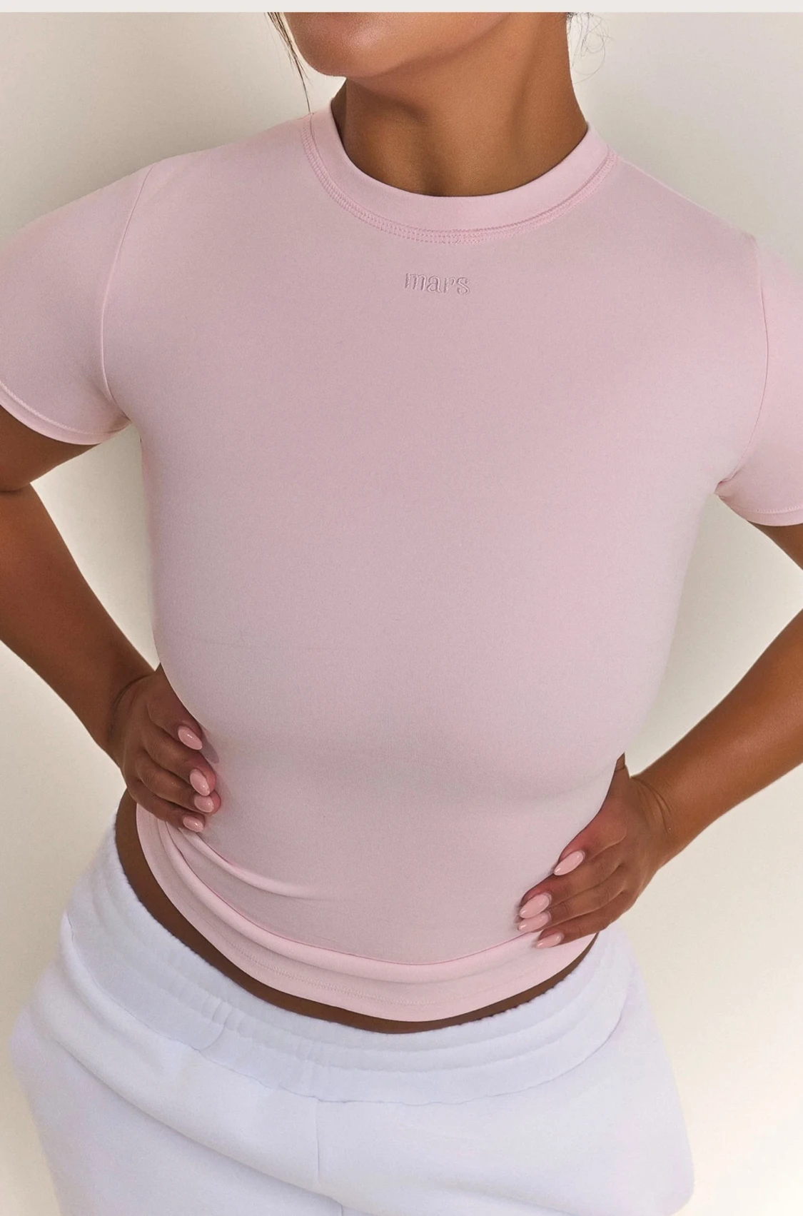 Ljusrosa croppad topp  - 1