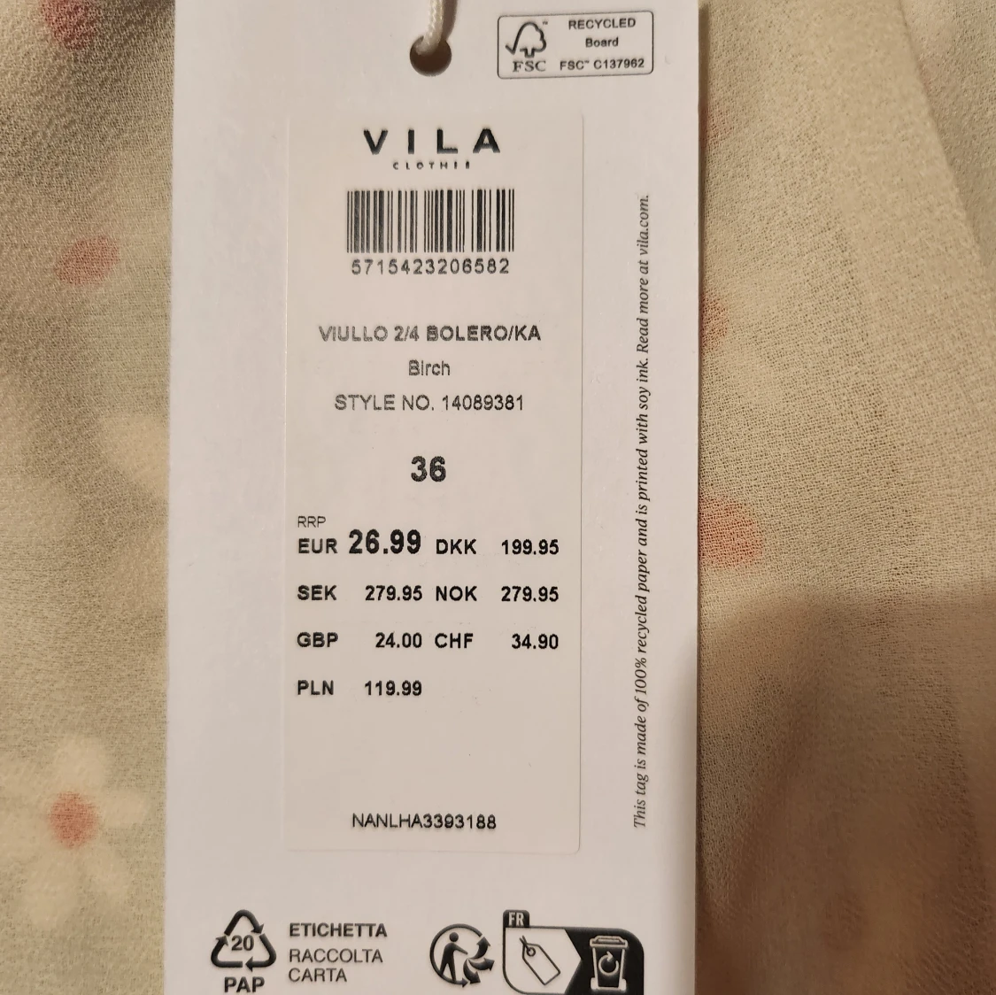 Beige transparent bolerotopp - 1