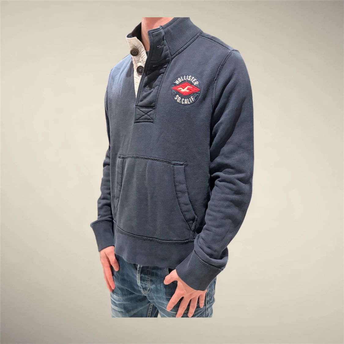 Blå Hollister kofta