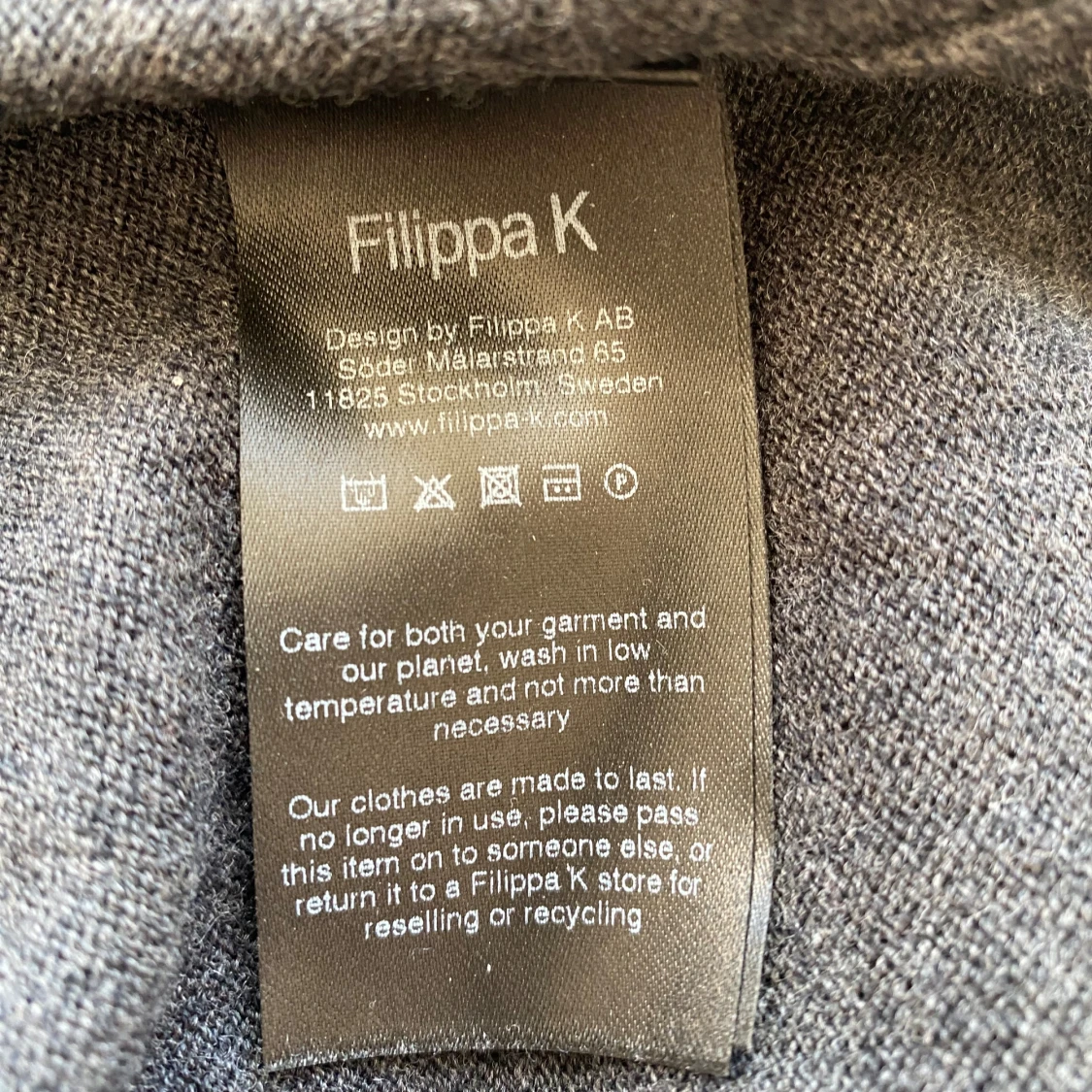 Mörkgrå stickad tröja Filippa K XL - 3