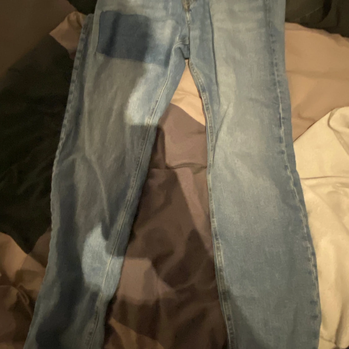 Ljusblå jeansbyxor i storlek 30/32 - 1