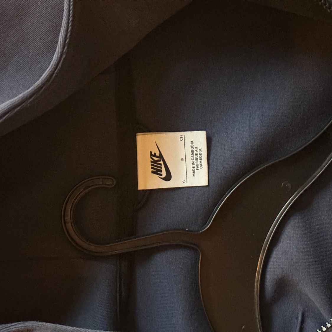 Mörkblå Nike hoodie med dragkedja - 2