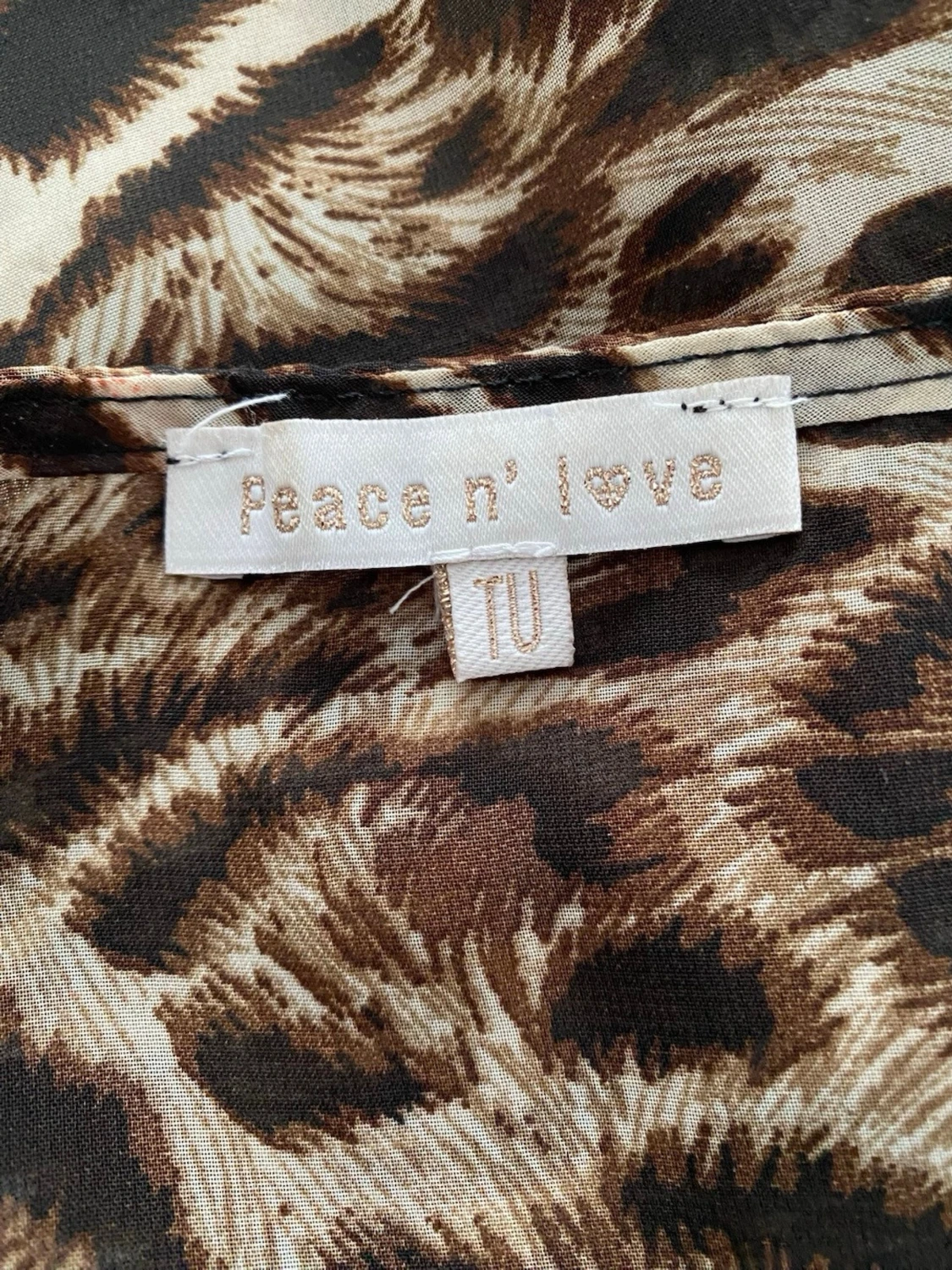 Leopardmönstrad blus med paisley - 4