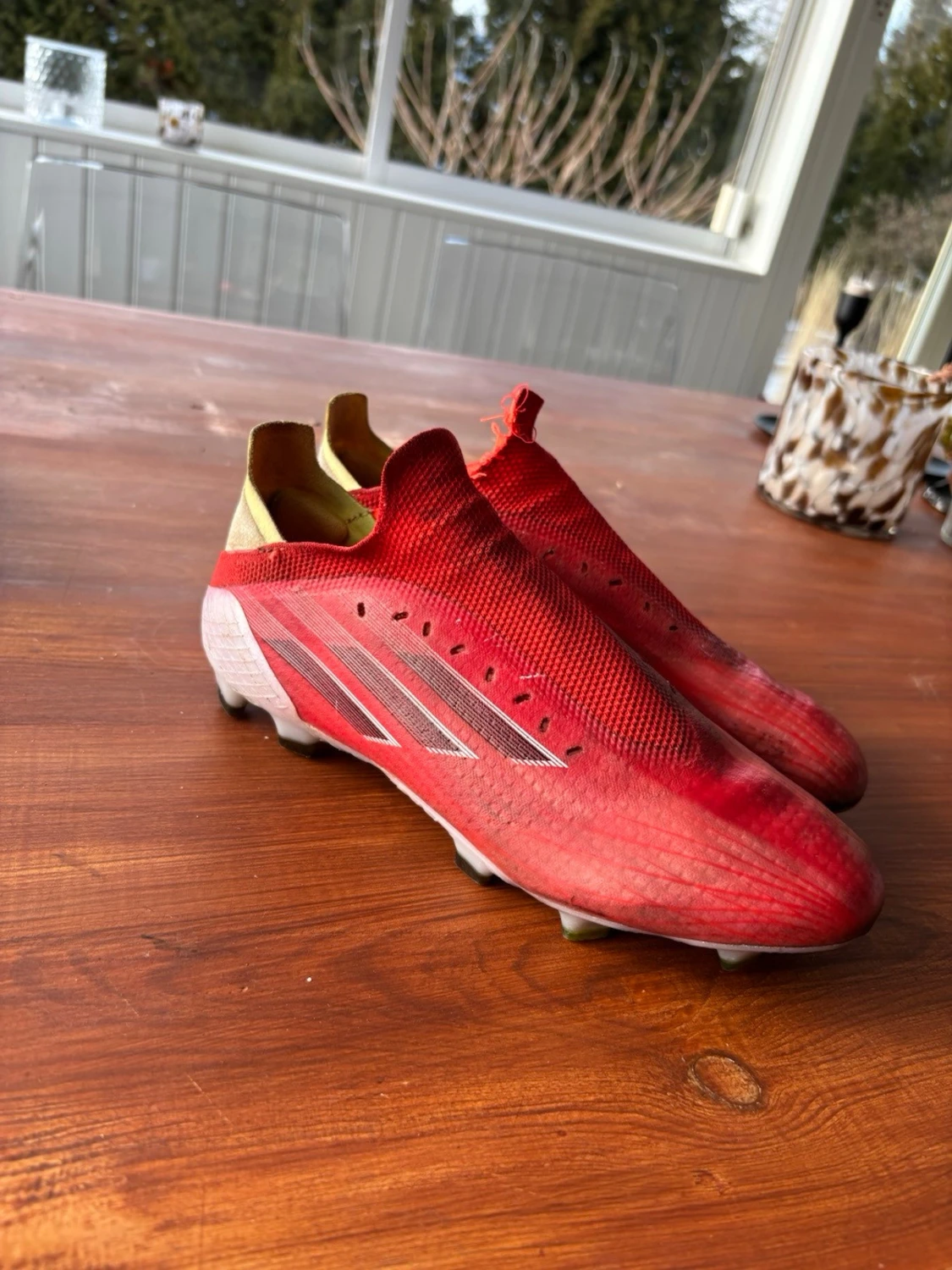 Röda Adidas fotbollsskor Speedflow elite - 4