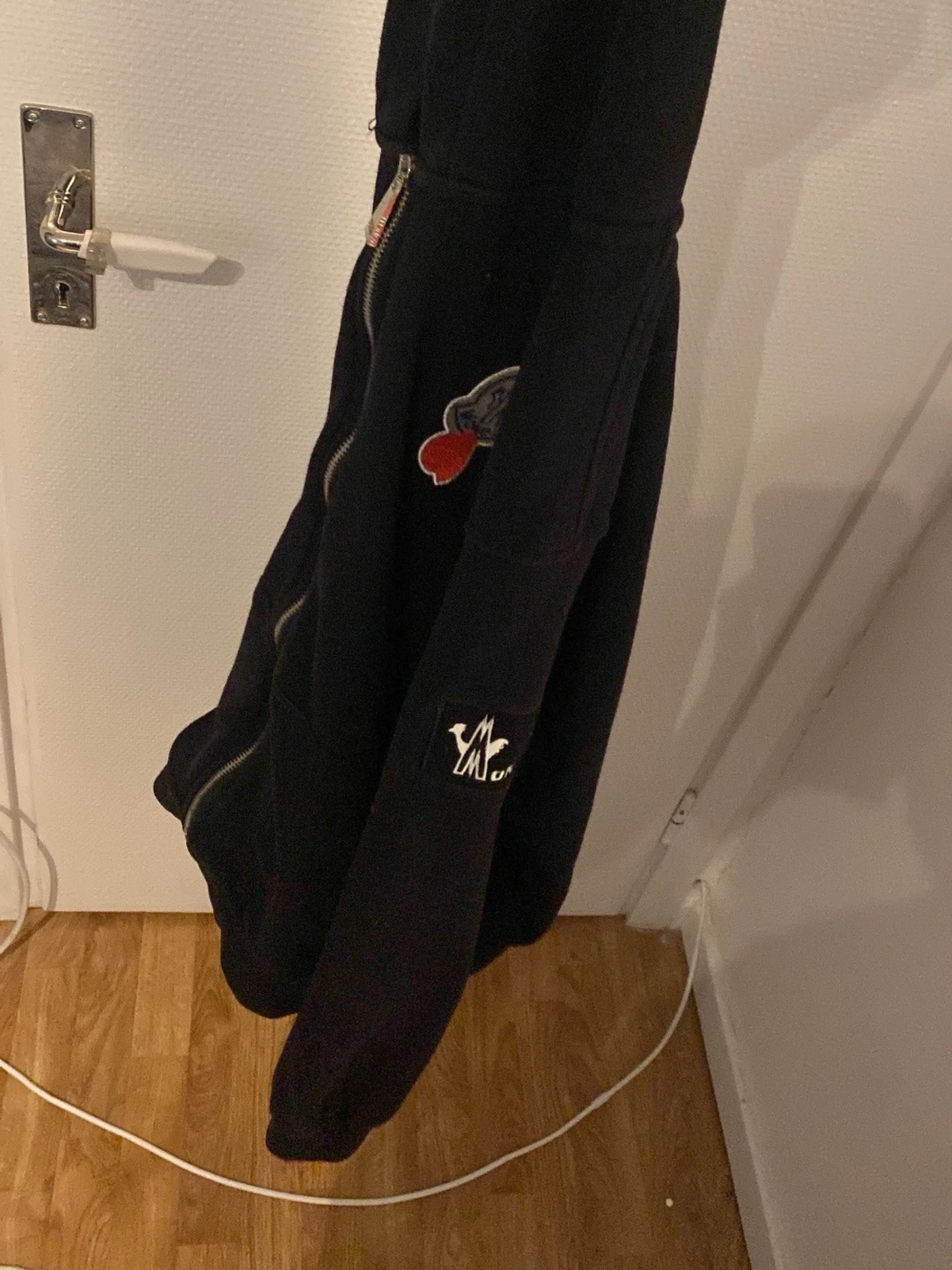 Svart Moncler hoodie med dragkedja - 2