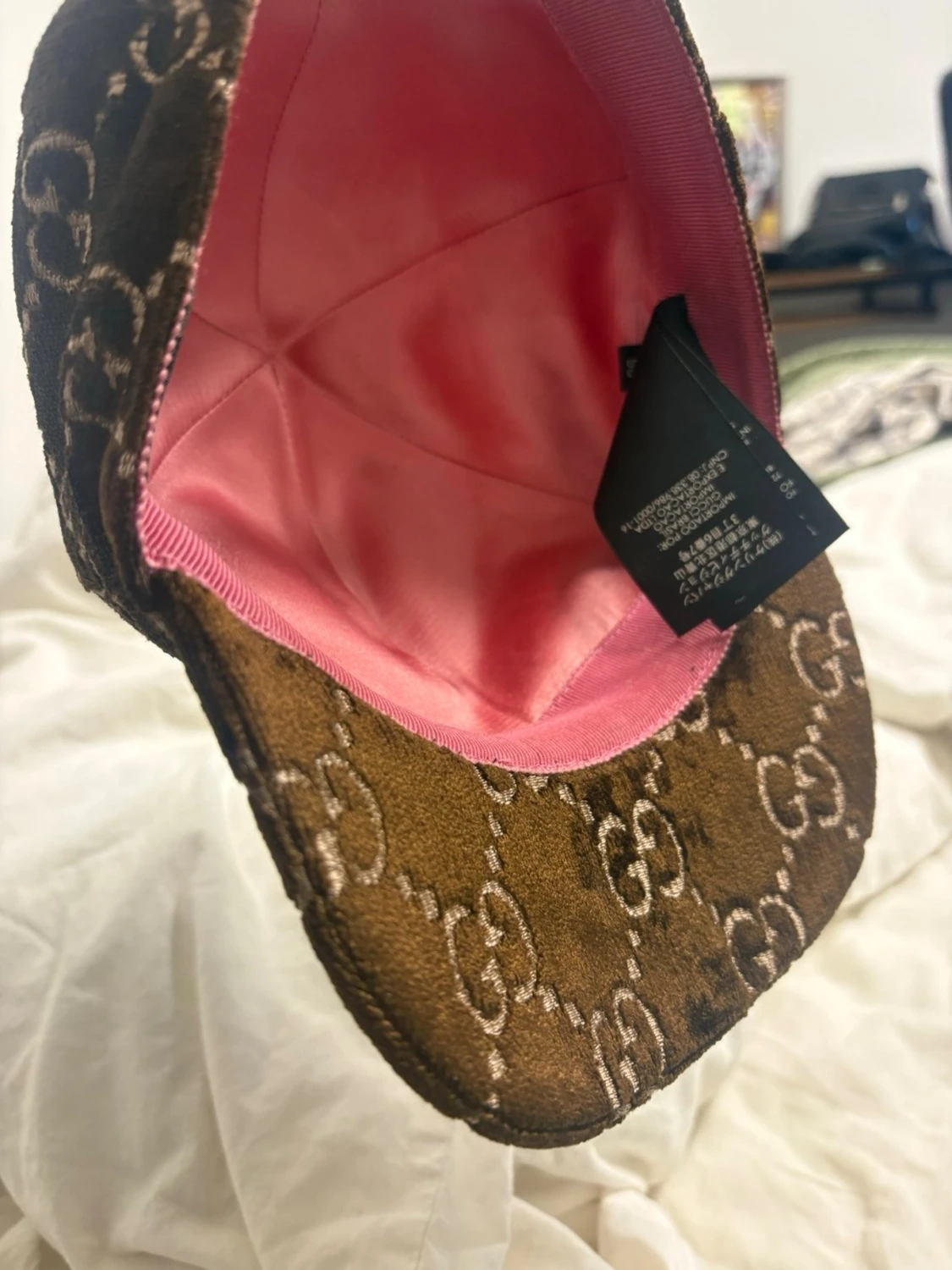 Brun Gucci keps med GG-mönster - 1