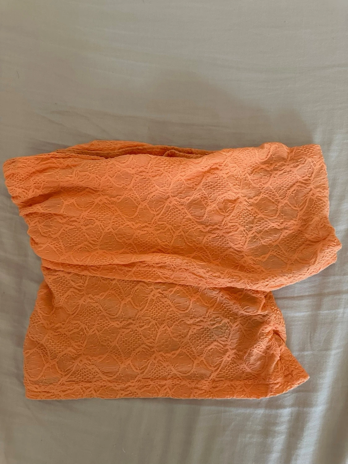 Orange off shoulder crop top - 2