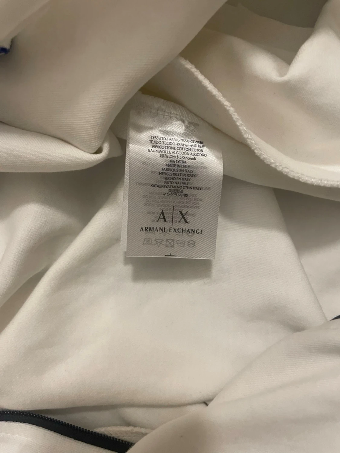 Vit och blå hoodie från Armani Exchange - 2