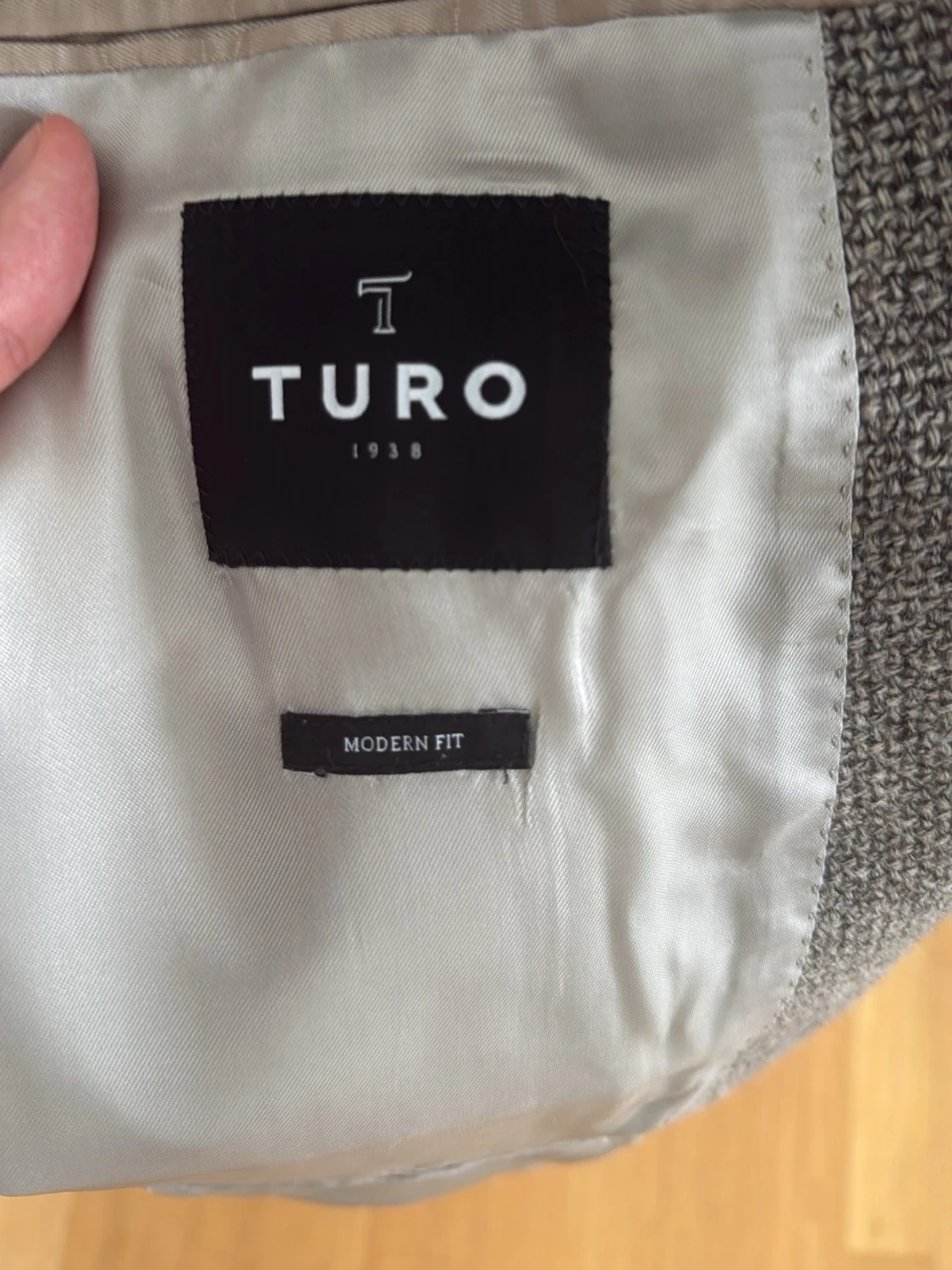 Grå tweedkavaj med klassisk passform - 3