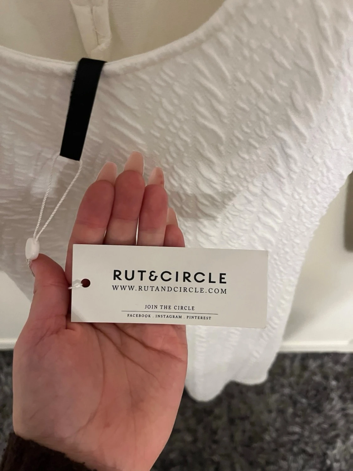 Vit långärmad klänning Rut&Circle - 1