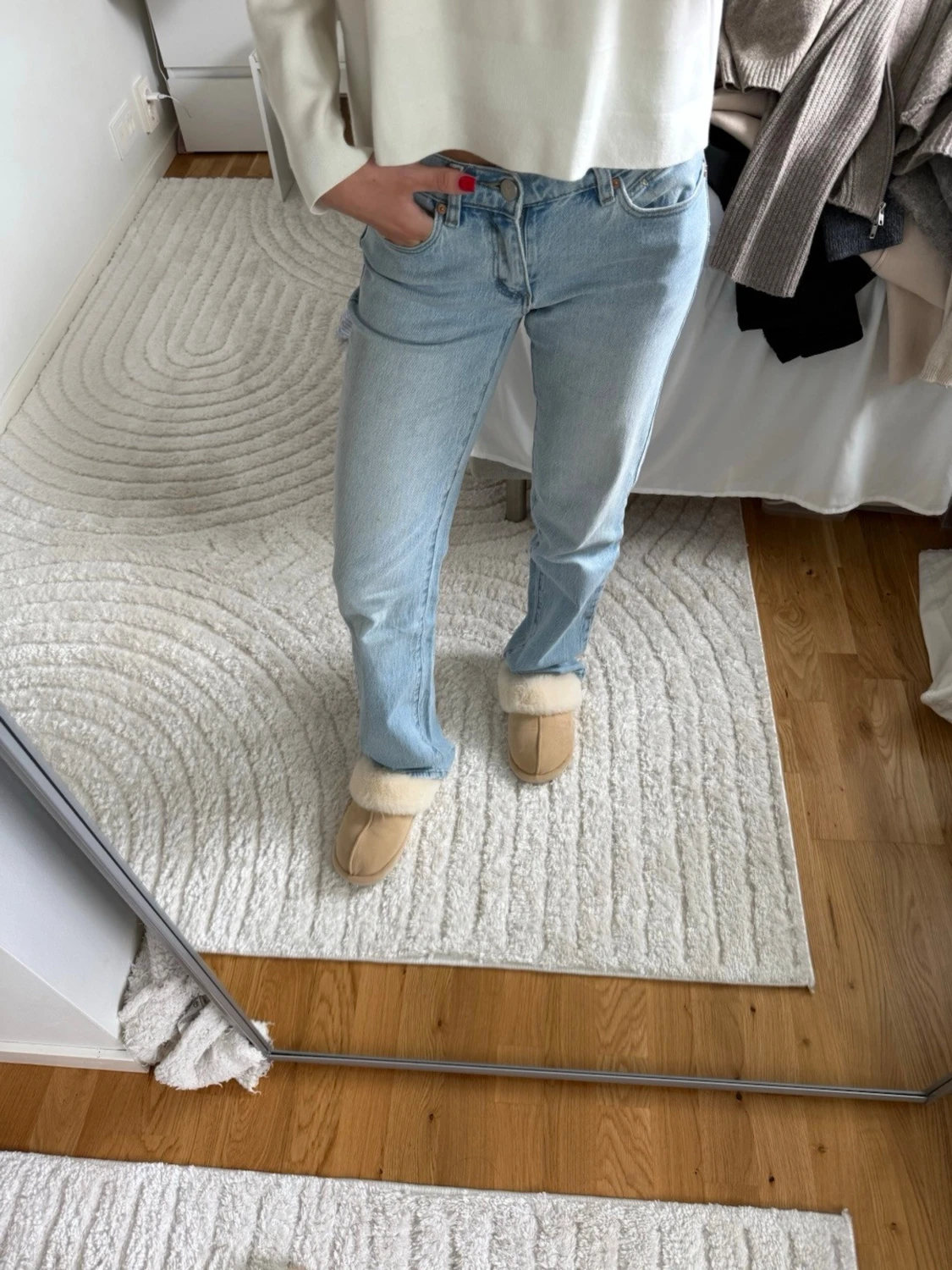 Ljusblå raka jeans - 3