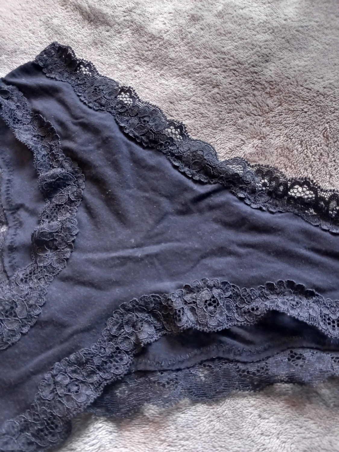 Blå spetskantade trosor - 1