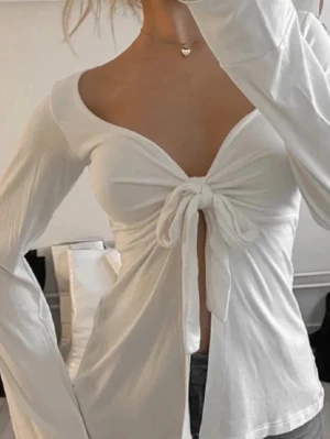 vit knyt tröja - vit knut tröja vet ej vilket märke