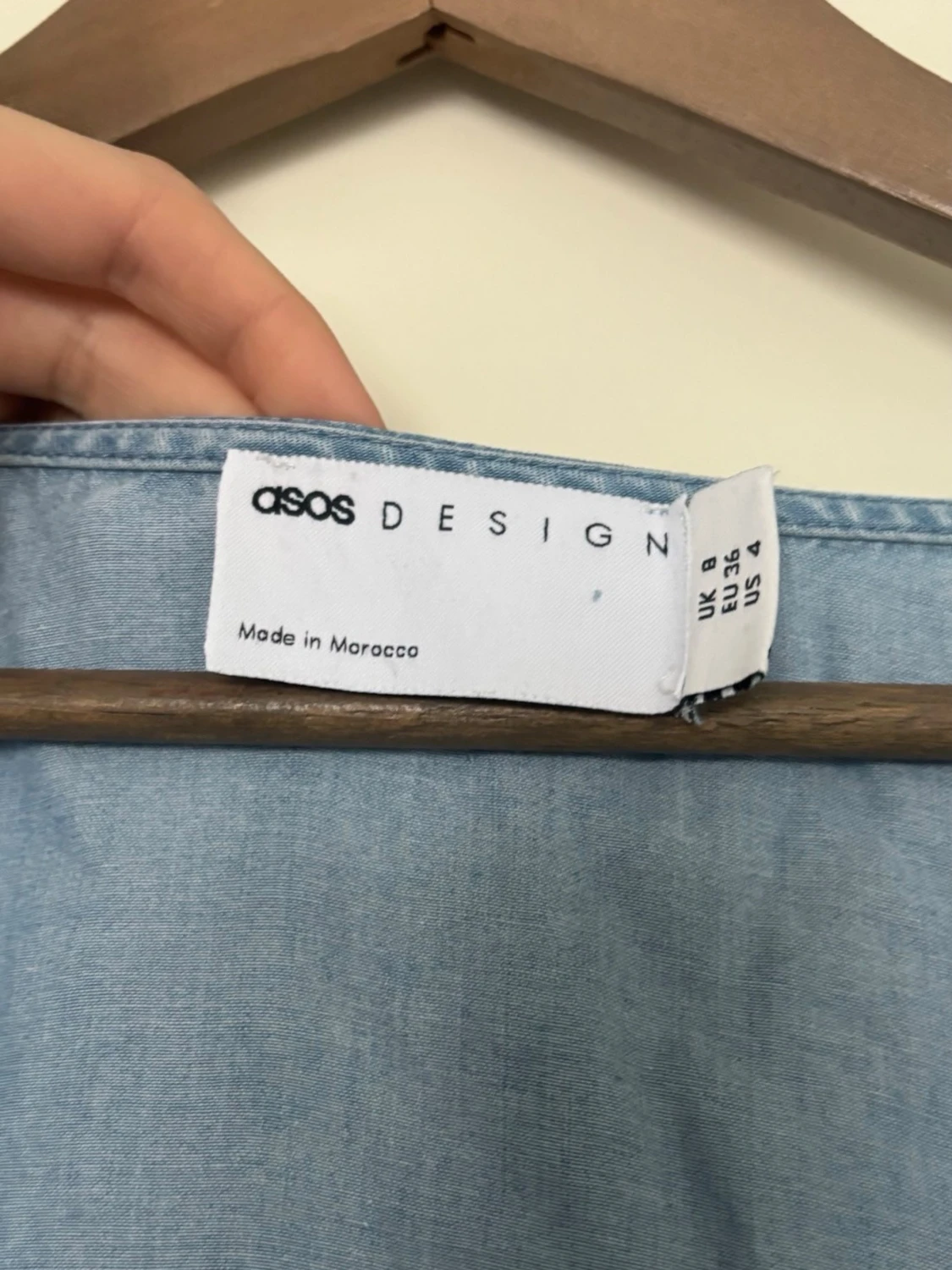 Blå kort jeansklänning Monki - 2