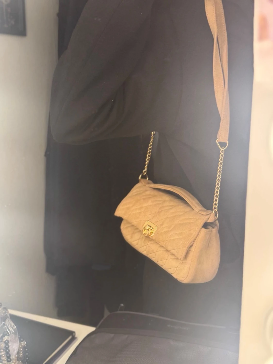 Beige axelväska - 2