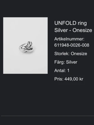  ring i silver från pilgrim - .