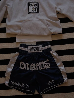 Human Made shorts - Shorts från Human made. Det är ett hål i ena fickan och dom är lite slitna men annars bra.