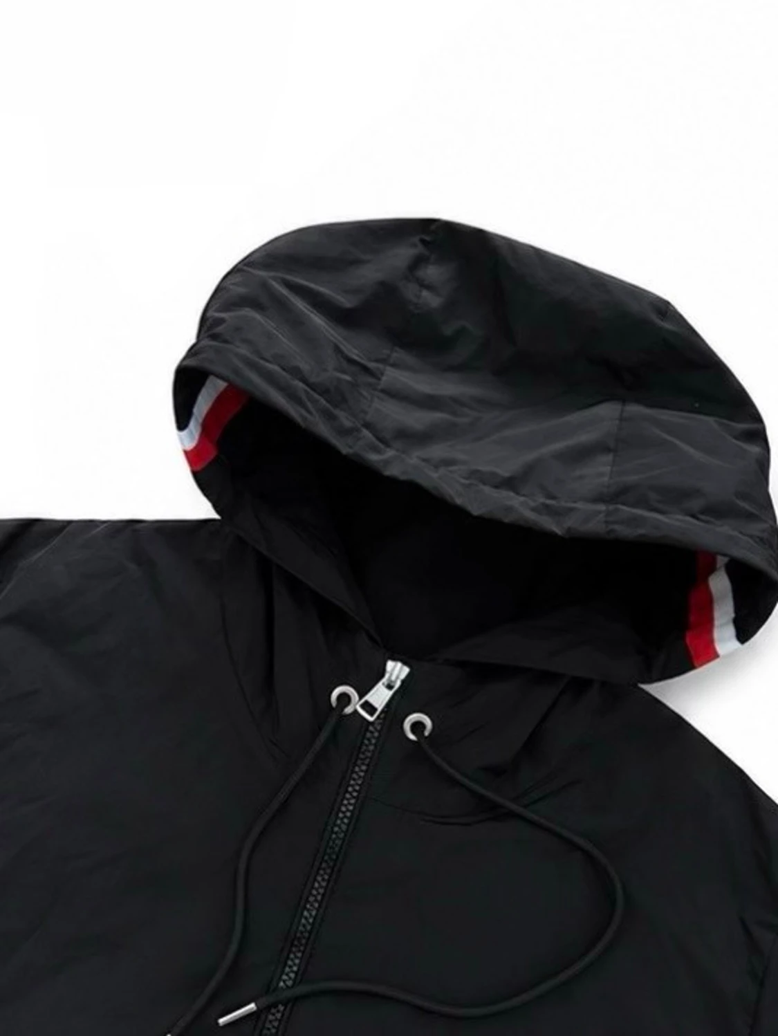 Svart Moncler vindjacka med huva - 2